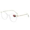 Round Anti Blue Light Reading Glasses Presbyopic Eyeglasses with Degree +1 0 To +4 0 for Computer Use