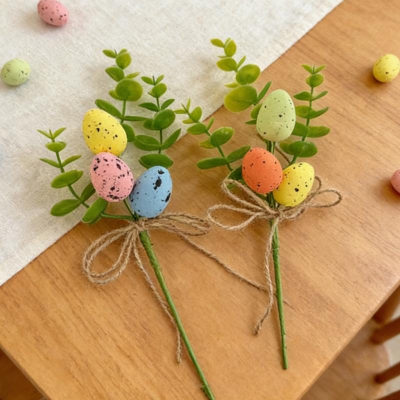 Easter Tree Branch with Colorful Eggs Flower Arrangement Twigs Picks Home Holiday Vase Ornament Spring Party Decoration