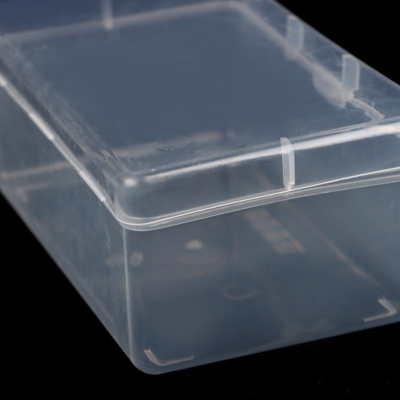 Ins White Transparent Flip Storage Box Home Organization Card Storage Case Sundries Stationery Desktop Dustproof Organizer