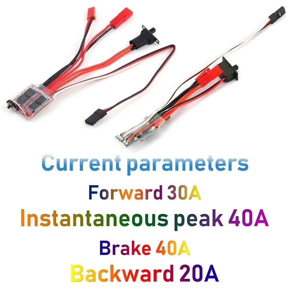 Forward Reverse 30A Brushed ESC 4-8V 2S RC Motor Micro ESC Electric Speed Controller  RC Boat
