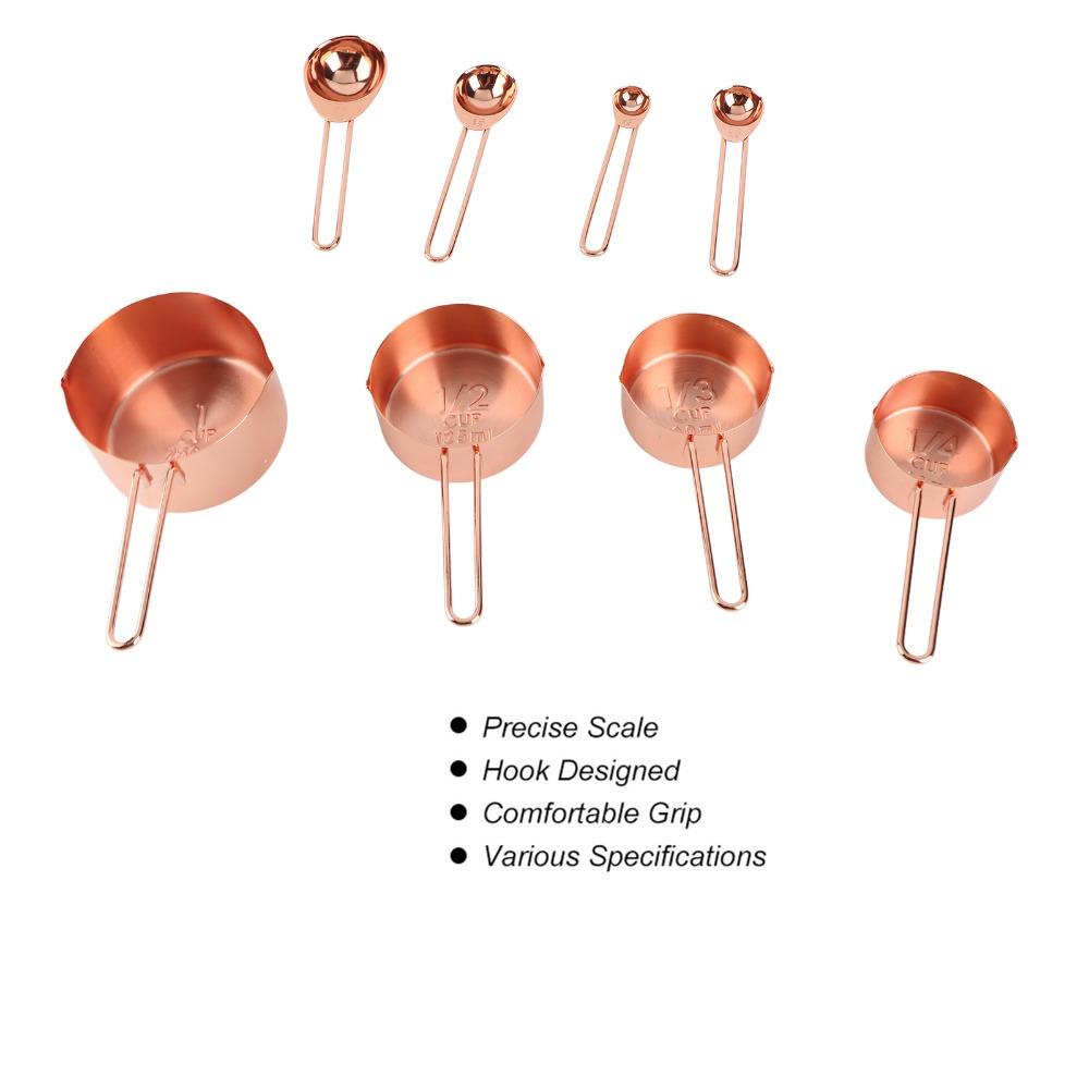 Stainless Steel Measuring Spoons Set Rose Gold Gold Baking Measuring Set  Dry Ingredients