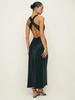 Spring Summer Sexy Halter Long Dress - European & American Style, Slim Fit, Solid Color, Sleeveless for Women