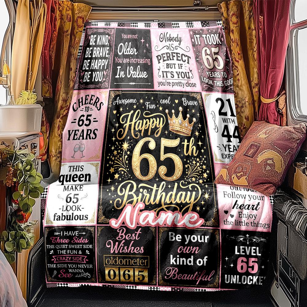 Birthday Wishes Rv Customize Your Name Blanket Soft Cozy Lightweight Allseason Multipurpose Blanket For Travel Camping Picnics Sofas Rvs Beds Living