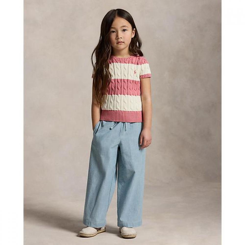 Polo Ralph Lauren Girls Indigo Chambray Wide Leg Pants 2 6 Years Cwpopntr4g20140400 5