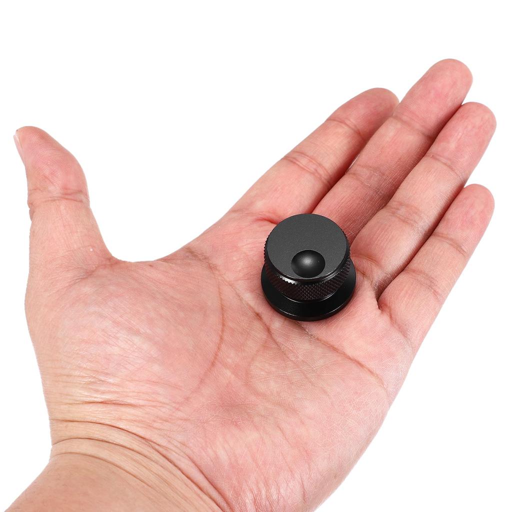 Uxcell 1pc Aluminum Potentiometer Knob Universal Volume Tone Control Knob with Oval Groove Indicator for Black 1/4" (6mm) Guitar, (30x20mm)