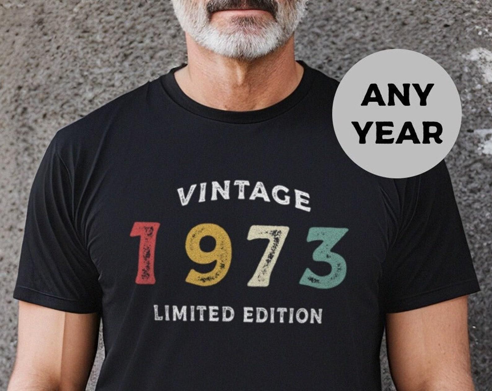 Personalised Vintage Birthday Tee - Custom Year Retro Style M
