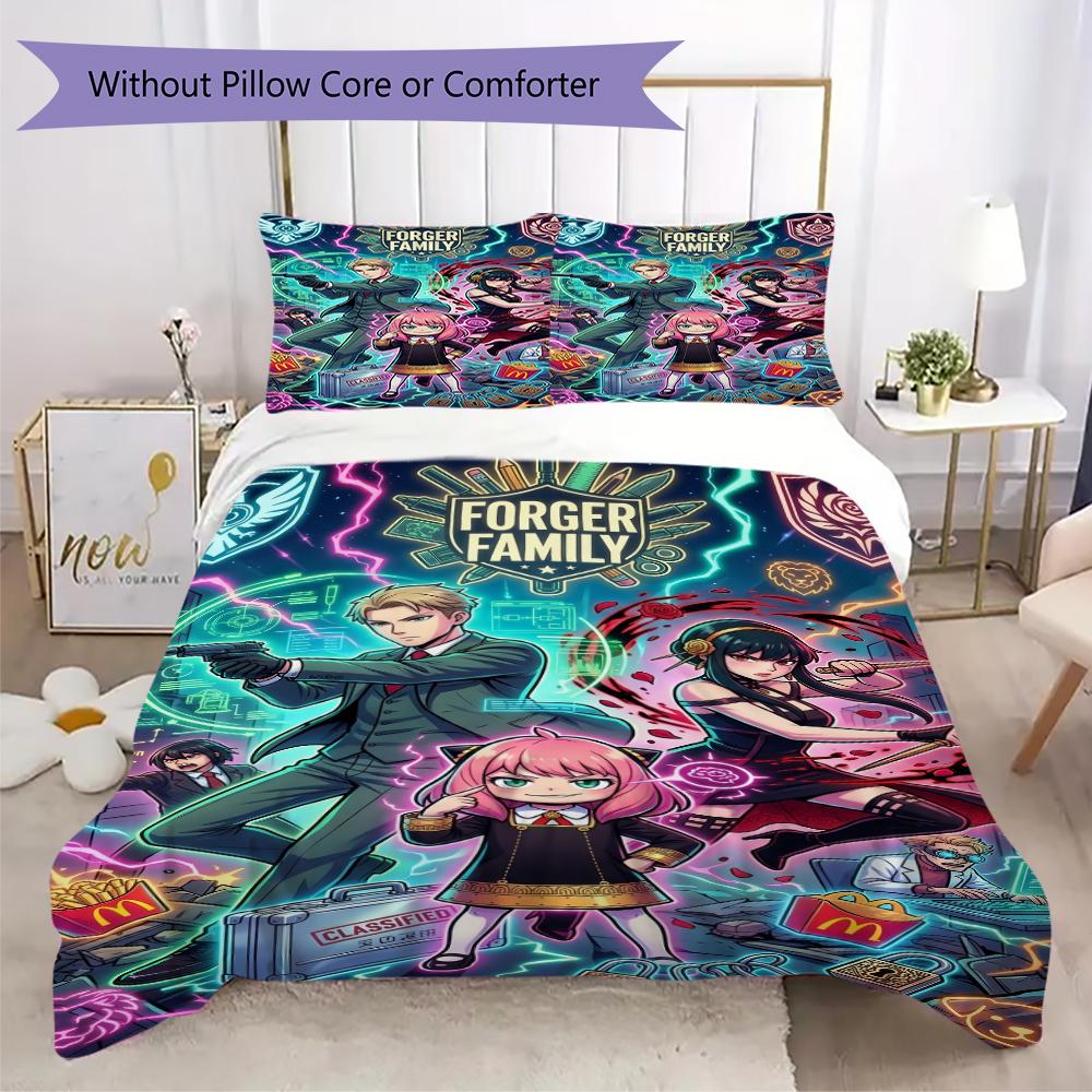 Beautiful Spy X Family Pillowcase & Duvet Cover Set Anime Bedding for Bedroom Decor The Best Gift for Lovers.-Xin