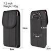 Universal 7.2" Vertical Cowhide Flip Phone Waist Pack for Samsung & Apple, Shell Pattern