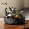 Glass Tea Pot Rat Tail Kettle Large Capacity Teapot with Infusers for Loose Tea 18.5oz High Borosilicate Filtration Teapot