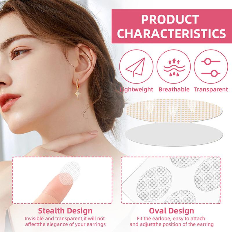 10-500 Patches Nude/Transparent Earlobe Support Stickers For Prevent Stretched Or Torn Protective Relieve Strain Daily Wear