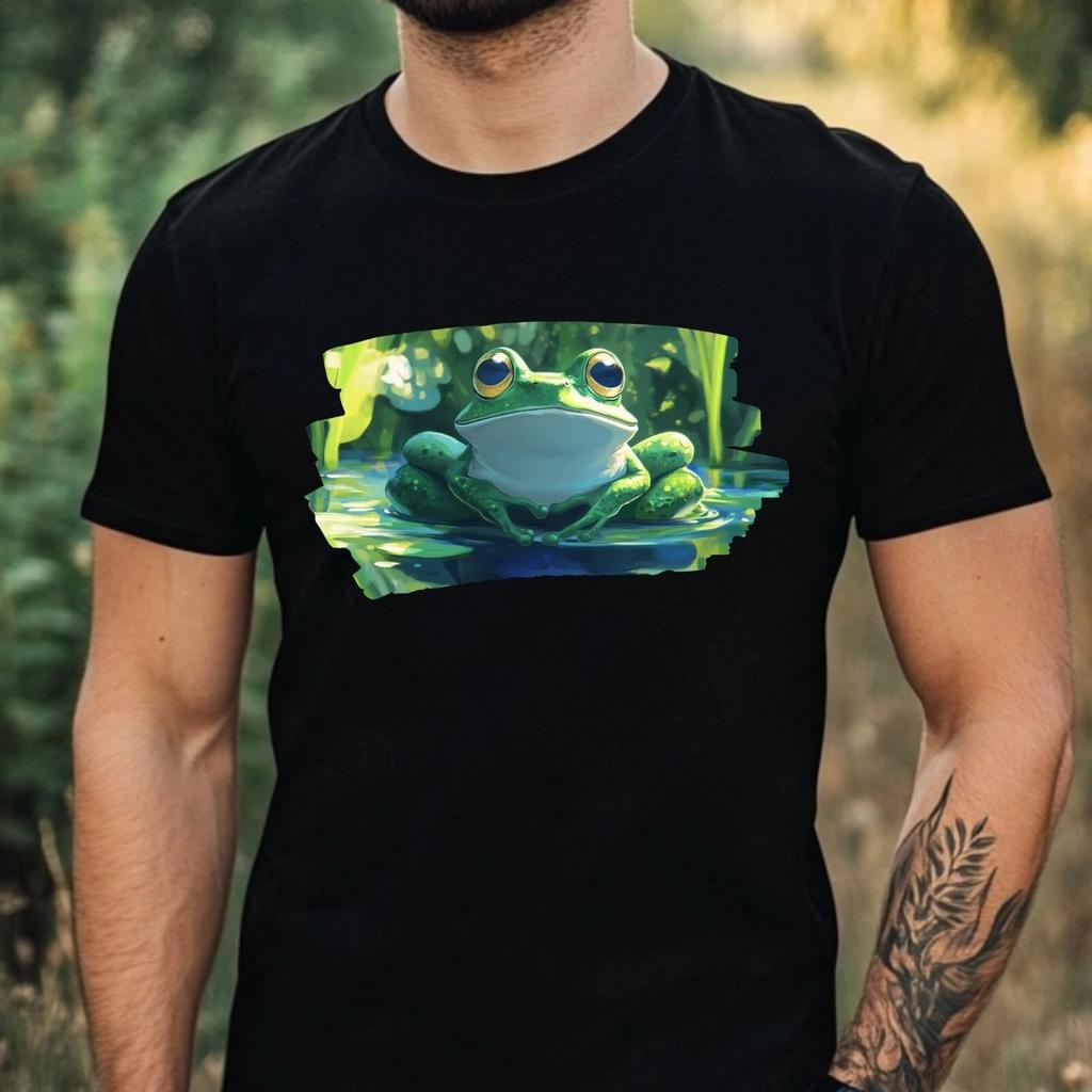 T-Shirt Herren Frosch im Anime Style Motiv Baumwolle Größe XS bis 5XL