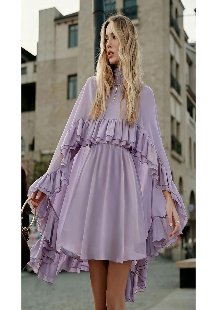Elegant Spring/Summer Chiffon Dress & Camisole Two-Piece Set
