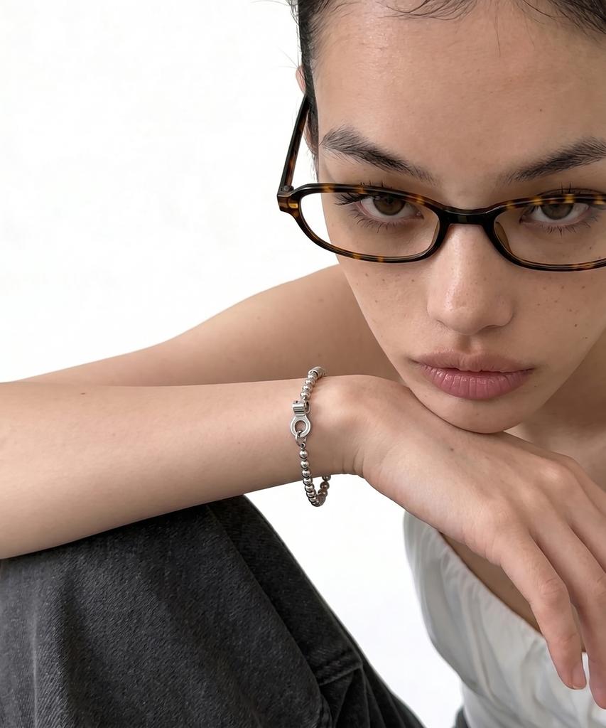 Parpini Surgical Steel Dual Ball Chain Bracelet