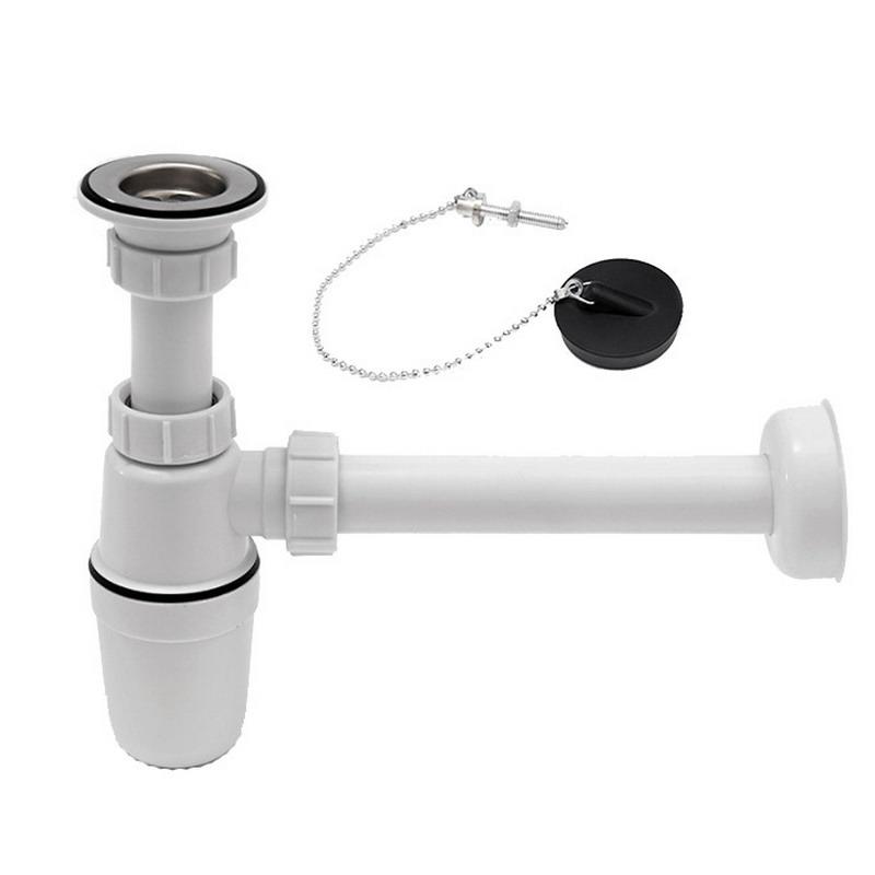Kitchen Sink Pvc P-Trap Set For Lavatory Kitchen Sink Heavy Duty Anti-Clog Drain Trap