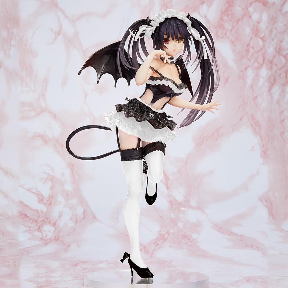 Anime Tokisaki Kurumi Figure Black Devil Swimwear Statue Model Doll Collection Desk Decora Adult Gift Colorful Action Poseable Articulated Scale