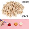 100Pcs Unfinished Half Wooden Beads for Paint DIY Projects Tiered Tray Decor
