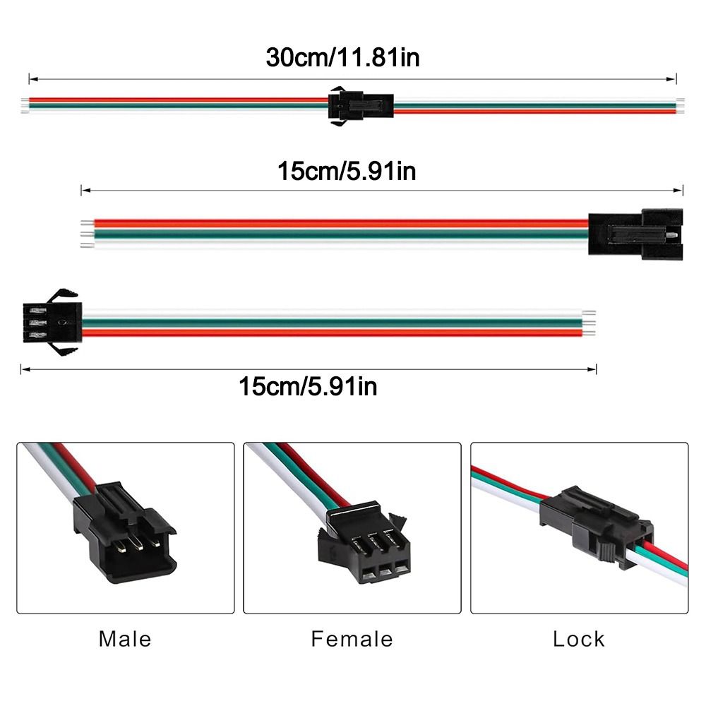 5PCS Male Female Connector SM3P Terminal Connection Wire Splitter Wire Model Accessories