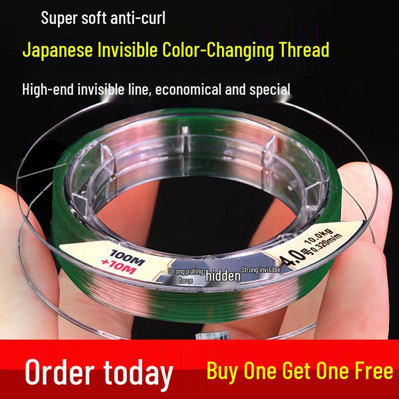 Super Soft 100m Invisible Color Fishing Line - Strong Tensile Nylon for Sea Fishing.