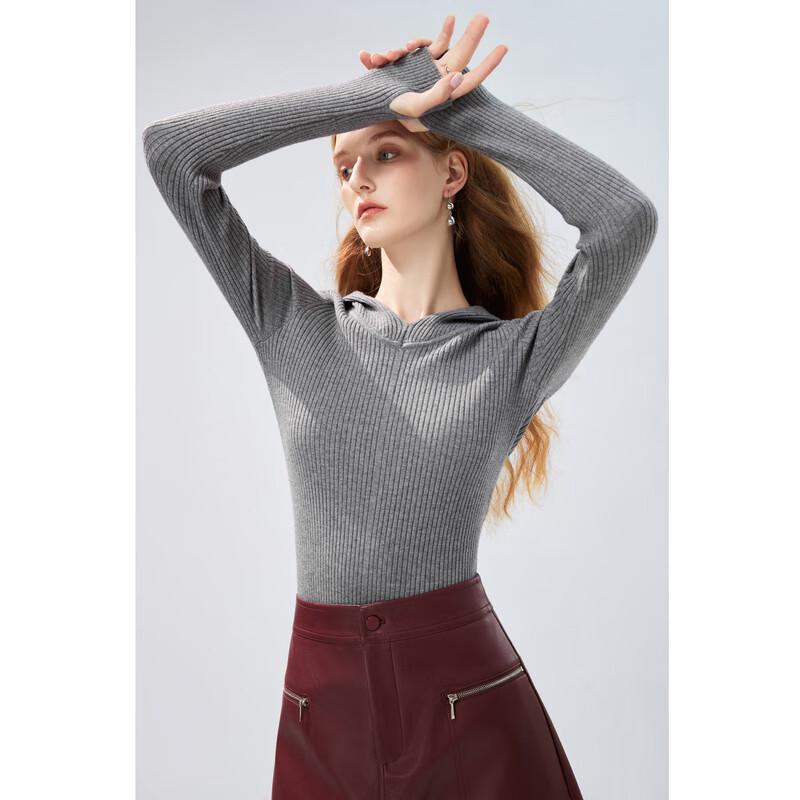 

Qiushui Yiren Women s Fashion Hooded Knit Sweater XL