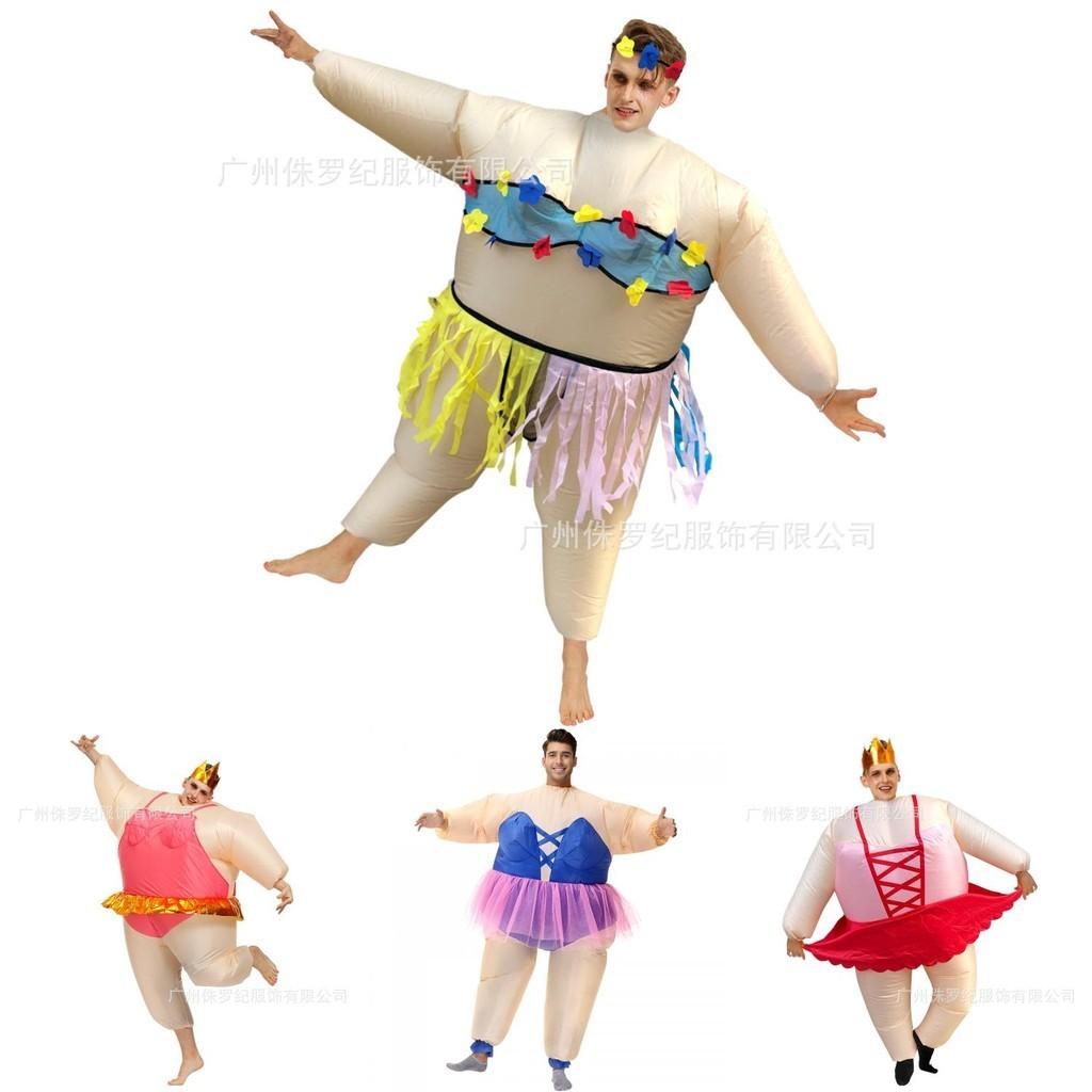 Costume da Clown Divertente Per Performance di Festa Costume Gonfiabile da Sumo Per Adulti e Bambini