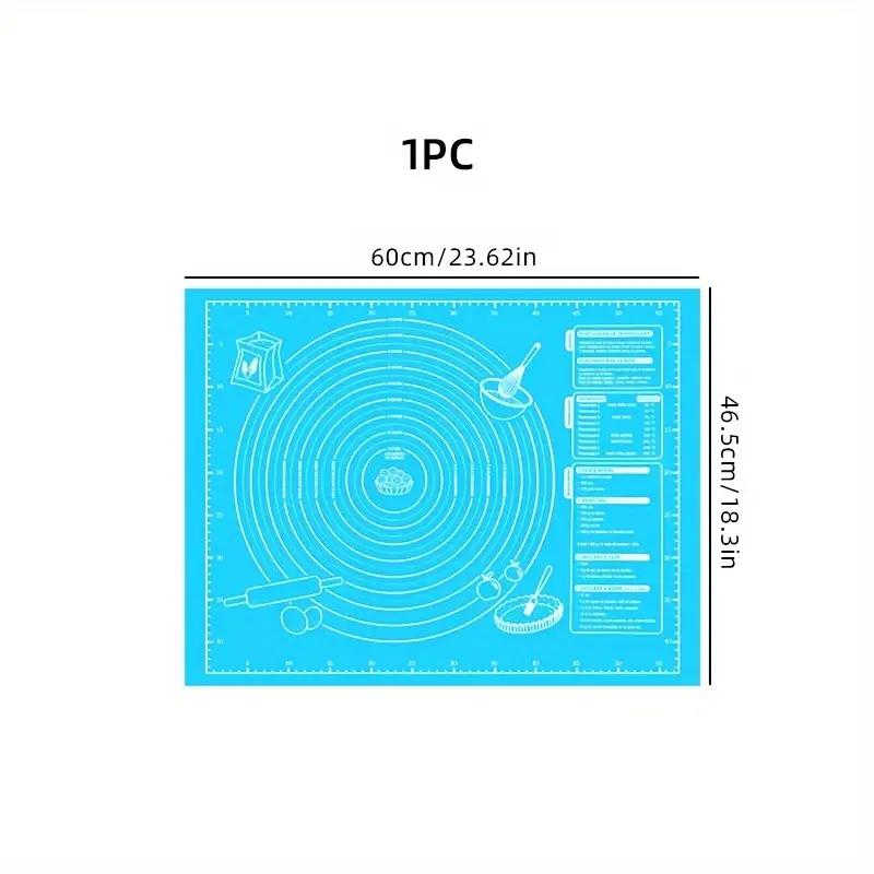 Non Stick Silicone Baking Pad With Scale, Dough Kneading And Rolling Anti Slip, Essential For Pastries, Biscuits And Pies