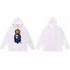 Mens Oversized Hooded Sweatshirt With Ape Head Print Heavyweight Cotton Long Sleeve Pullover Daily Wear