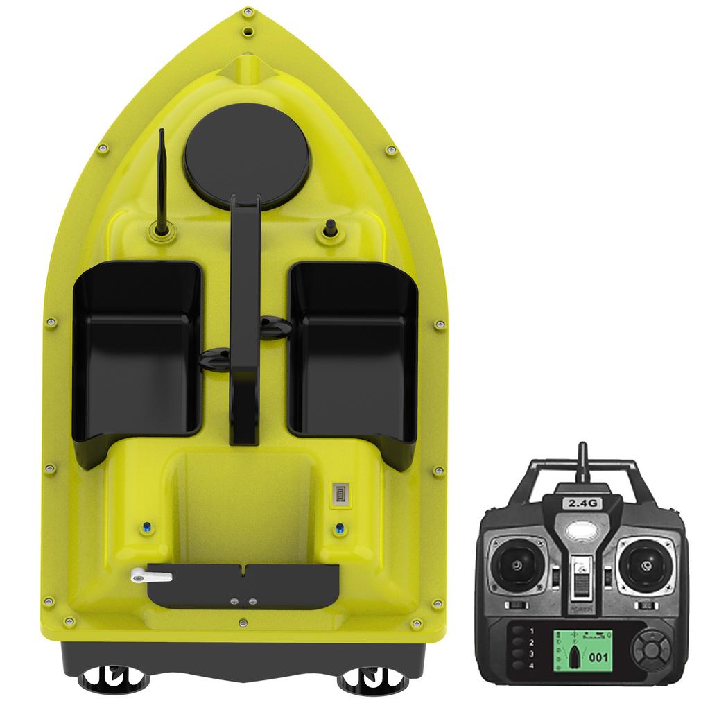 Bateau à appâts de pêche GPS avec 3 conteneurs d'appâts, bateau à appâts automatique avec portée à distance de 400 à 500M