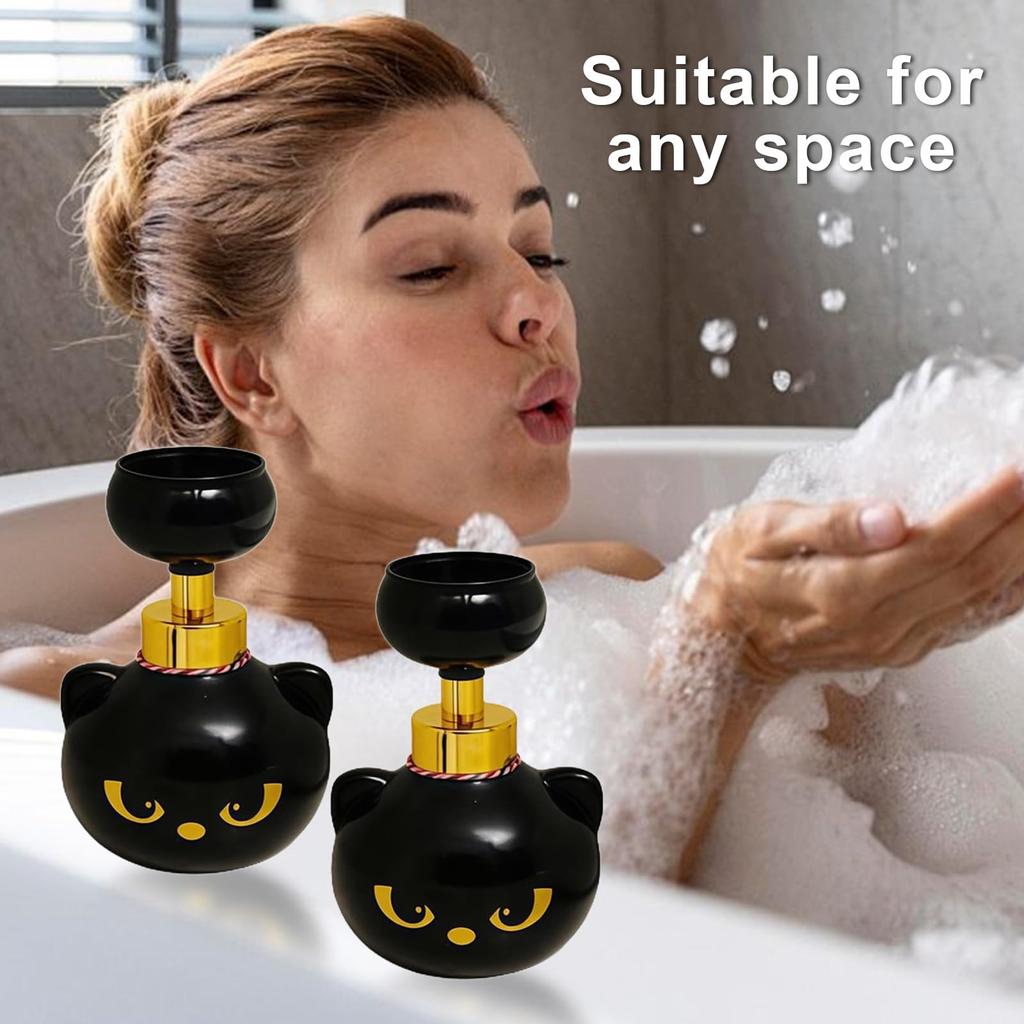 1Pcs Cat Paw Soap Dispenser - Cat Pawprint Soap Refillable Empty Cats Paw Print Foam Soaps Pump Bottle for Bathroom Kitchen