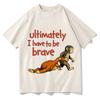 Monkey Punch Graphic T Shirts Baby Monkey Holding Plush Toy Clothing Animal Lover Gift Cotton Tee Cute Cozy Unisex T-shirts Y2K