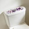 Autocollant pour abattant de WC Fleurs Autocollant Mural de Salle de Bain Adhésif DIY Imperméable Décalcomanies Florales pour Abattant de WC Décoration de Chasse d'Eau de Salle de Bain