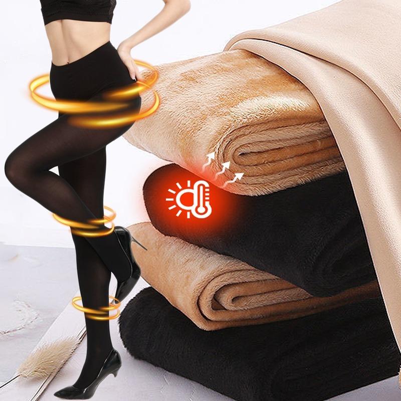 Winter Thermal Stockings Leggings Thicken Warm Tights Women Sexy Translucent Fleece Velvet Tights Pantyhose Female Pants Gifts
