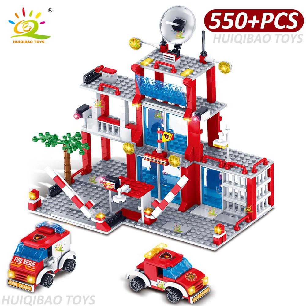 Non-Toxic 753Pcs City Police Station Building Blocks Set Children Diy Car Figures Bricks Educational Toys For Children Adult Gift
