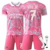 25-26 Real Madrid Dragon Pattern Pink Football Jersey for Kids and Adults VINI JR. #7