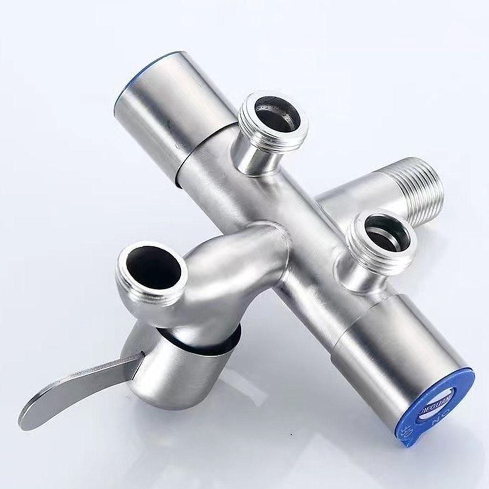Washing Machine Faucet Balcony Mop Sink Faucet Water Outlet Tap Stainless Steel Angle Valve Toilet Diverter Bathroom Faucet