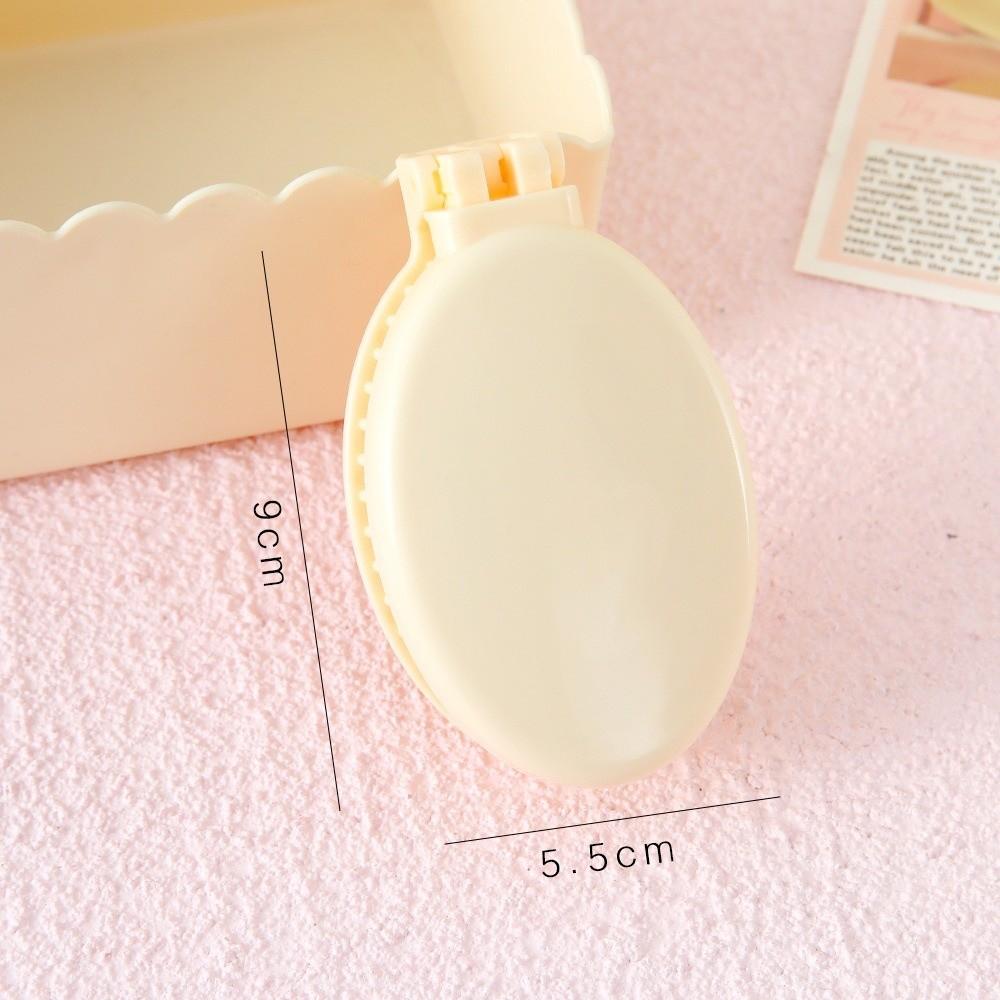 Mini Foldable Hair Brush with Mirror Air Cushion Comb Portable Folding Hair Comb Travel