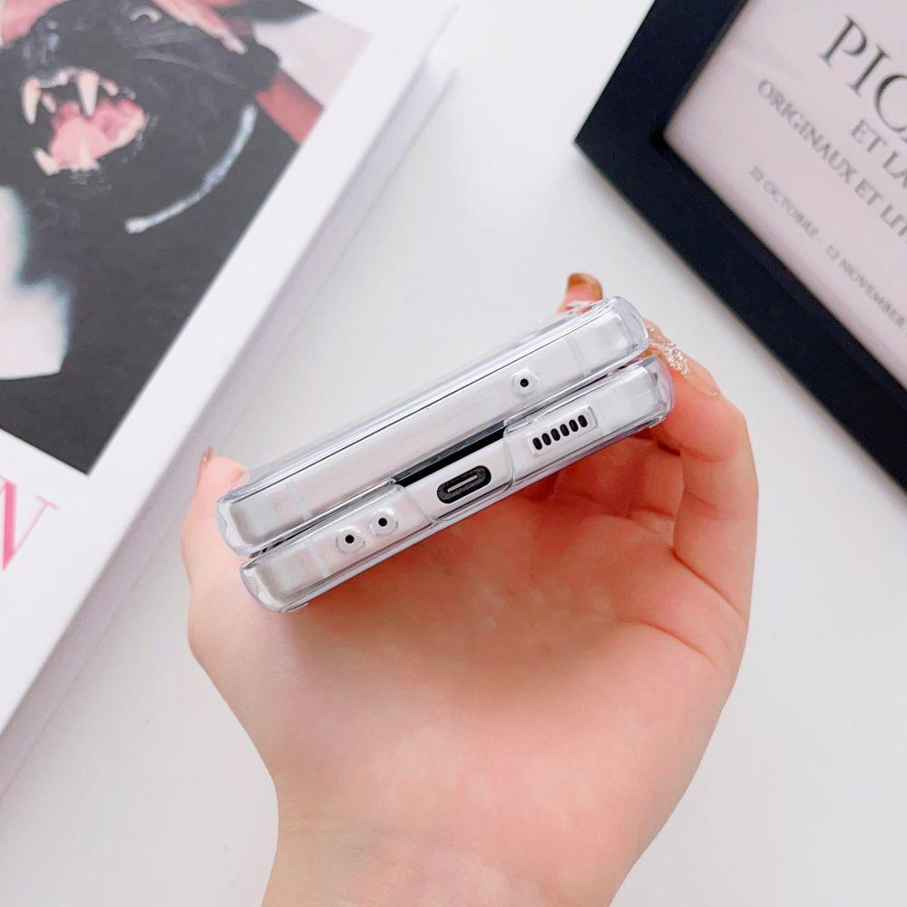For Samsung Galaxy Z Flip 4 Zflip 3 5g Zflip4 Case Mirror Silicone Folding Shockproof Protection Hard Back Cover Accessories