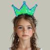 Sparkling Sequins Crown Hairband For Girl Birthday Party Glittering Headwear Toddler Birthday Party Hair Accessory