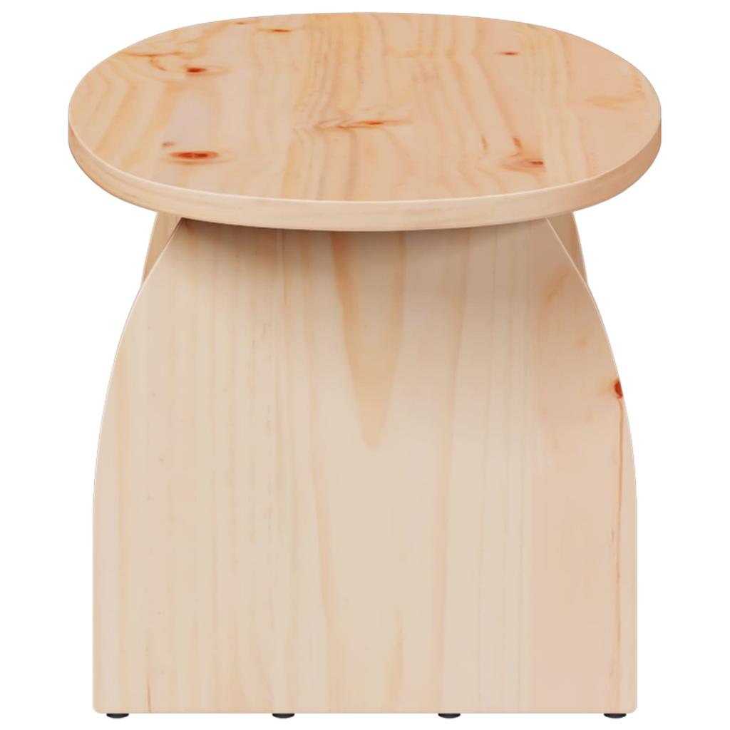 Coffee Table Brown 80 x 40 x 35 cm Solid Pine Wood