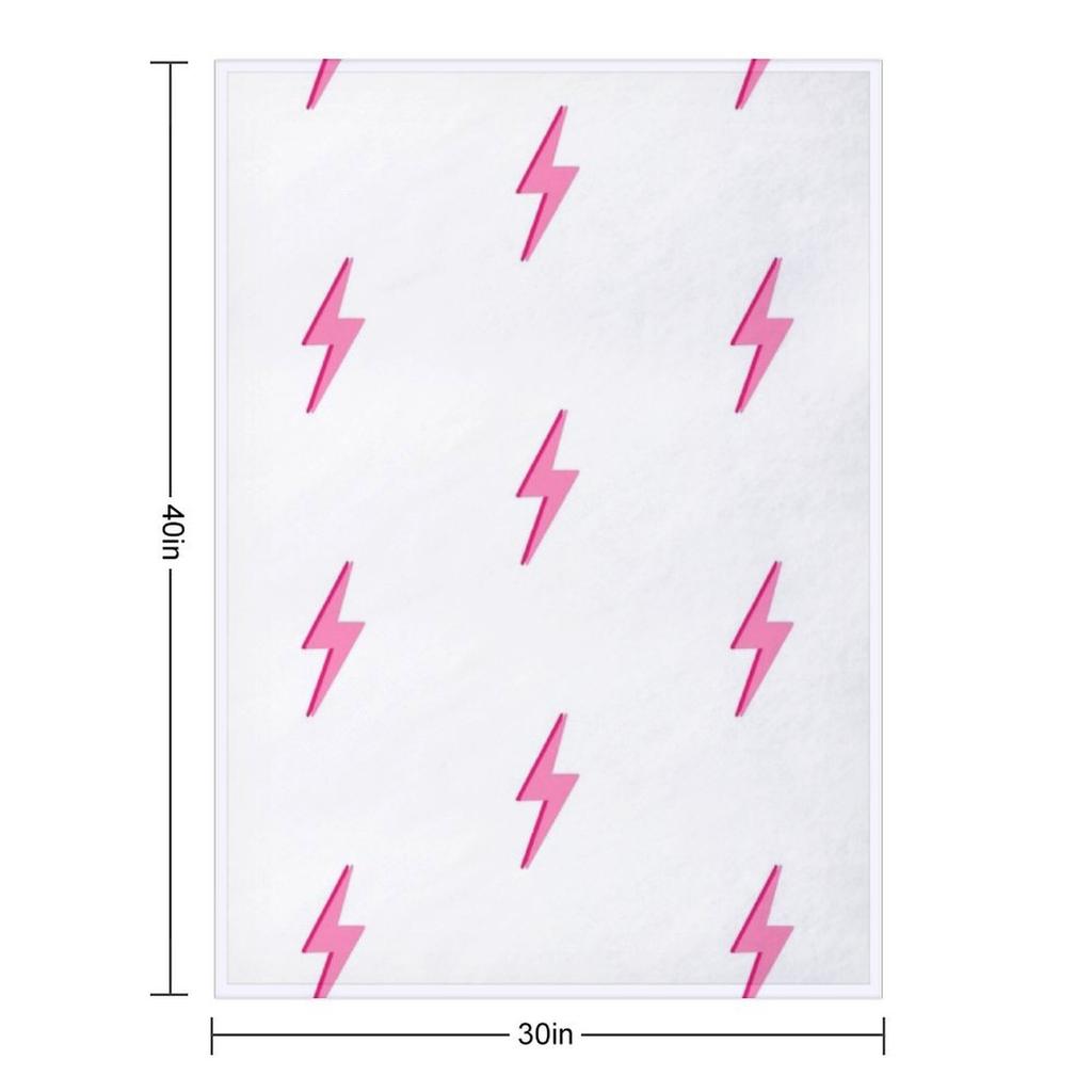 Pink Lightning Bolt Throw Blanket Summer Hairy Decorative Throw Warm Blankets