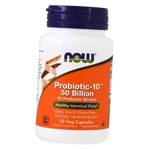 

Пробіотики, Probiotic-10 50 Billion, Now Foods 50вегкапс (69128013) 50vcaps