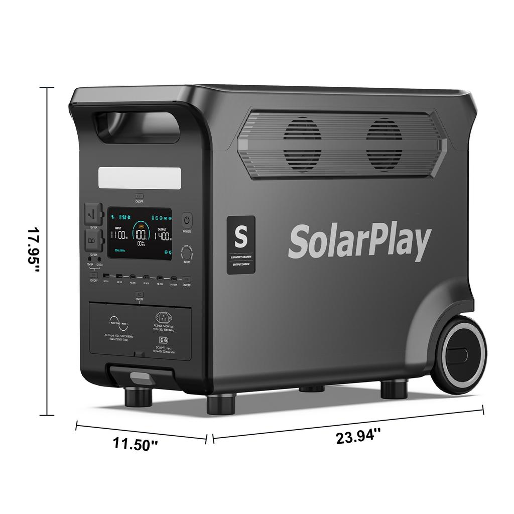 Fast Charging 3KW Portable Power Station 3300W/3600W Lifepo4 Solar Mobile Generator MPPT Controller Flashlight for Home Use Car