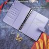 A5 Notebook Photocard Binder with 4 Pockets Sleeves, 6 Ring PU Leather Binder Loose Leaf Personal Organizer Photo Binder Book