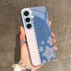 Pink and blue stars PhoneCase for Samsung Galaxy S26 S25 S24 S23 S22 FE Ultra Plus Built-in glass feel bare machine Men women