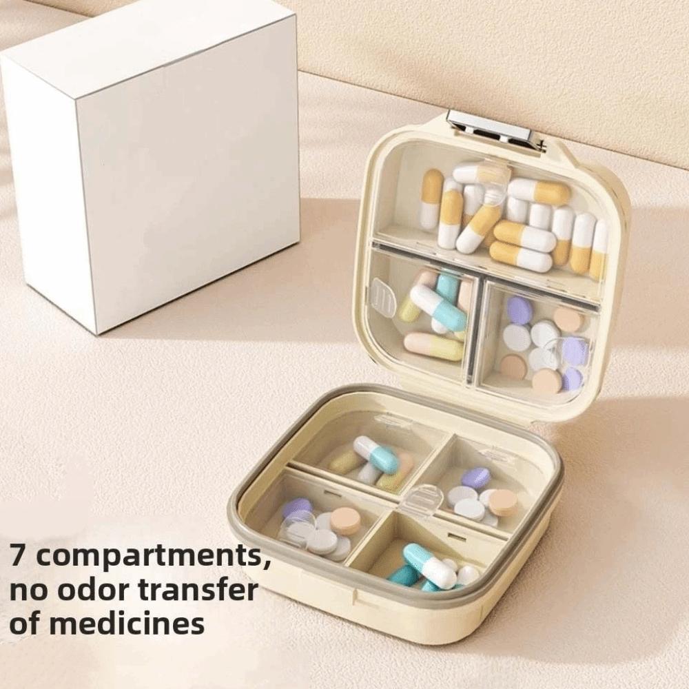 Grids Sealing 7 Grids Pill Box Mini Jewelry Storage Pill Organizer Travel Pill Case  Daily Use