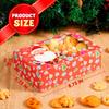 JOYFY 24 PCS Christmas Foil Treats Cookie Gift Boxes Colorful Pattern Bakery Box with Window for Xmas Holiday Birthday Party