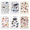 SEASHELLS SEA CREATURES SHARKS Poster with Names Metal Sign Cinema Decoration Pub Plaques Tin Sign Poster