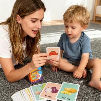 36 pz. Carte cognitive per bambini Parti del corpo Animali Frutta Flashcard fronte-retro Montessori Giocattoli per lo sviluppo precoce dei bambini