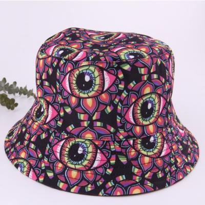 Graffiti Double Sided Fisherman Hat  Street Fashion Printed Flowerpot Hat  Outdoor Outing Student Bucket Hat