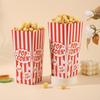 Striped Food-Grade Cardboard Folding Box for Popcorn, Fries, and Chicken