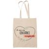 Tote Bag - PLANETEE - Tote Bag Educator Woman Irreplaceable - Natural Cotton - Printed In France - Large Capacity